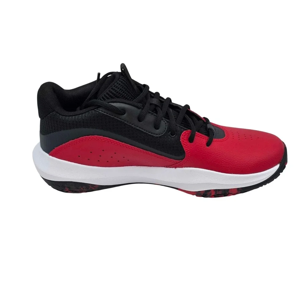 Under Armour Lockdown 7 Basketball Sneakers Men's 9.5 Women's 11 Red Black NEW